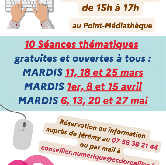 Ateliers Numériques au Point Médiathèque d&rsquo;Orléat !