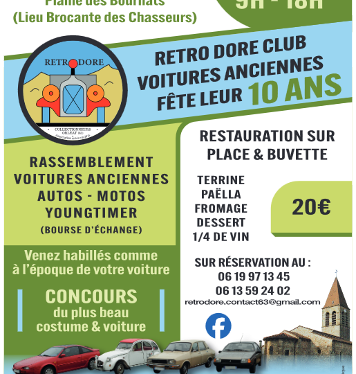 RetroDore fête ses 10 ans ! RDV le 18 mai 2025 !