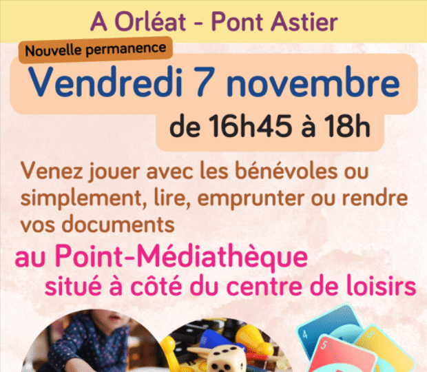 Nouveaux horaires au Point Médiathèque !