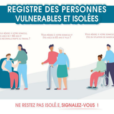 Personnes vulnérables: recensez vous en mairie