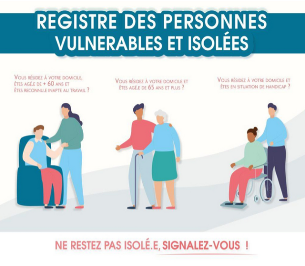 Personnes vulnérables: recensez vous en mairie
